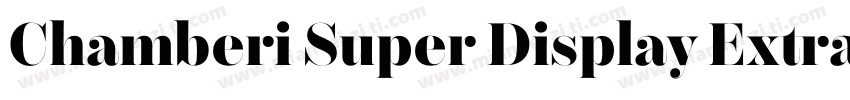 Chamberi Super Display ExtraLight I字体转换